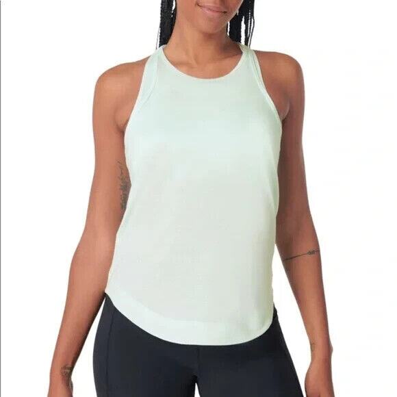 Sweaty Betty NWT Women's Blue Breathe Easy Running Tank Top Size L - Picture 1 of 6